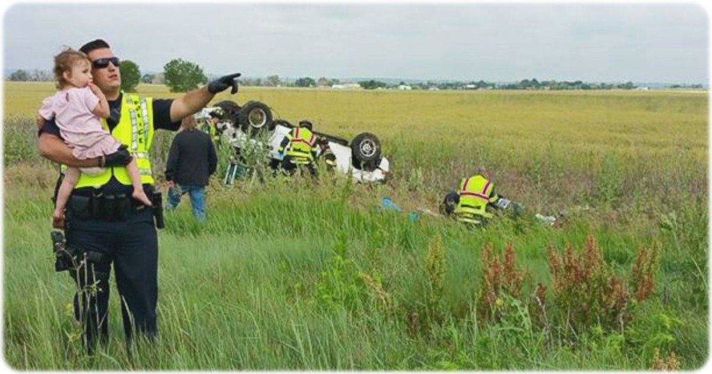 child not in car seat during car accident