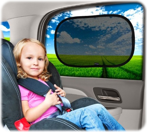 Car Sun Shade (2 Pack) - Premium Baby Car Window Shades